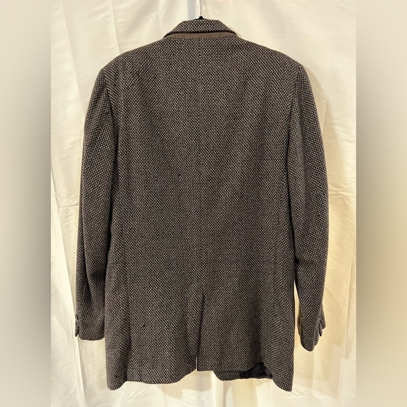 Vintage Men’s cashmere blazer medium houndstooth brown tan single breasted - Picture 2 of 16